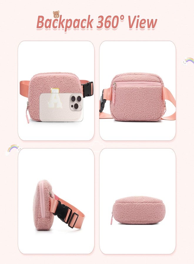 cotmcor Birthday Gifts for 4 5 6 7 8 9 10 11 12 13 Year Old Girls Initial Fanny Pack Crossbody Bag Belt Bag Purse, Gifts for Teen Girls Kids Pink A - Image 5